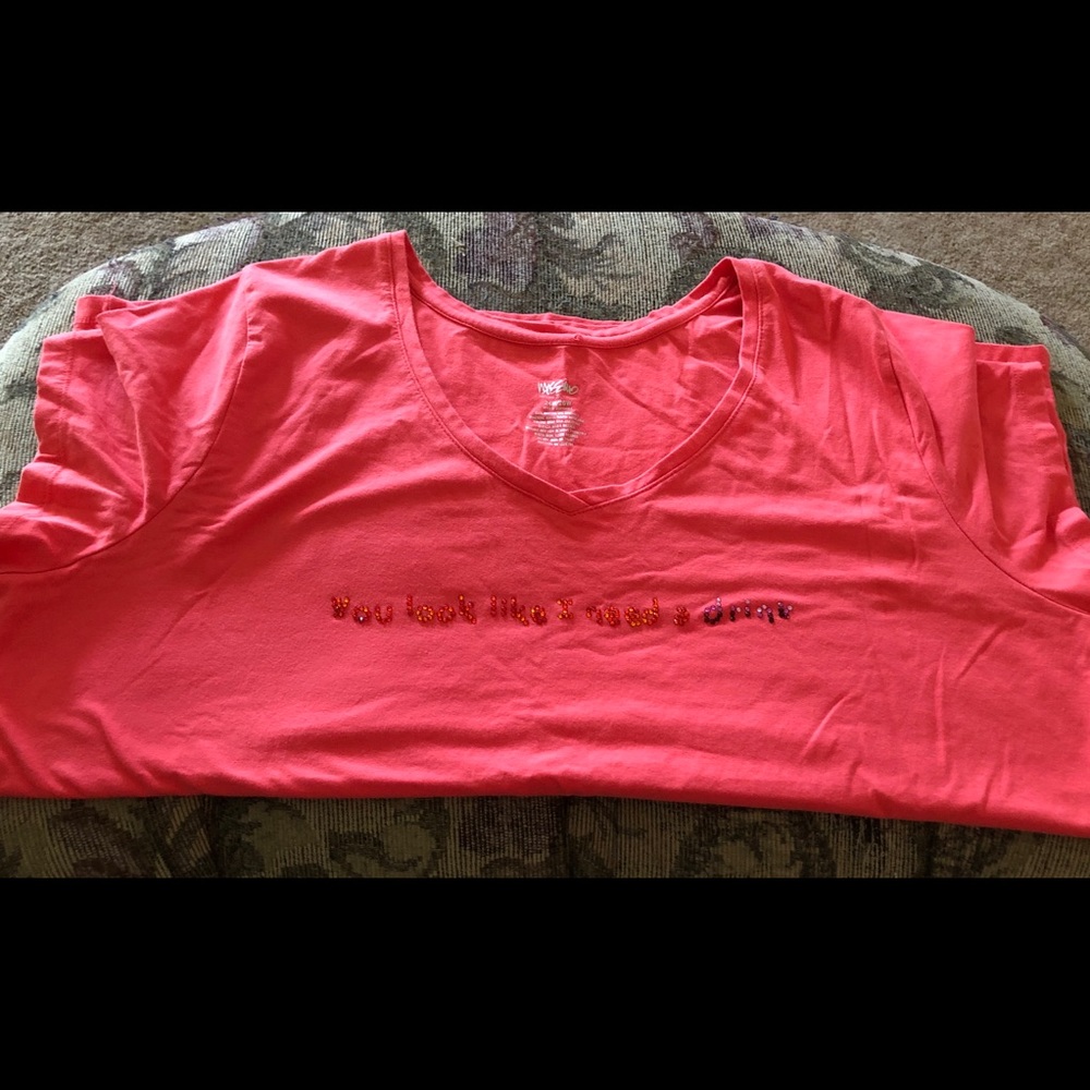 Rhinestone blinged T-shirt